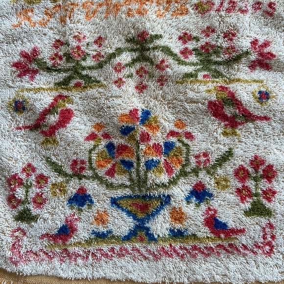 Vintage Fieldcrest guest hand towel Amish stencil print made in USA - Picture 6 of 8